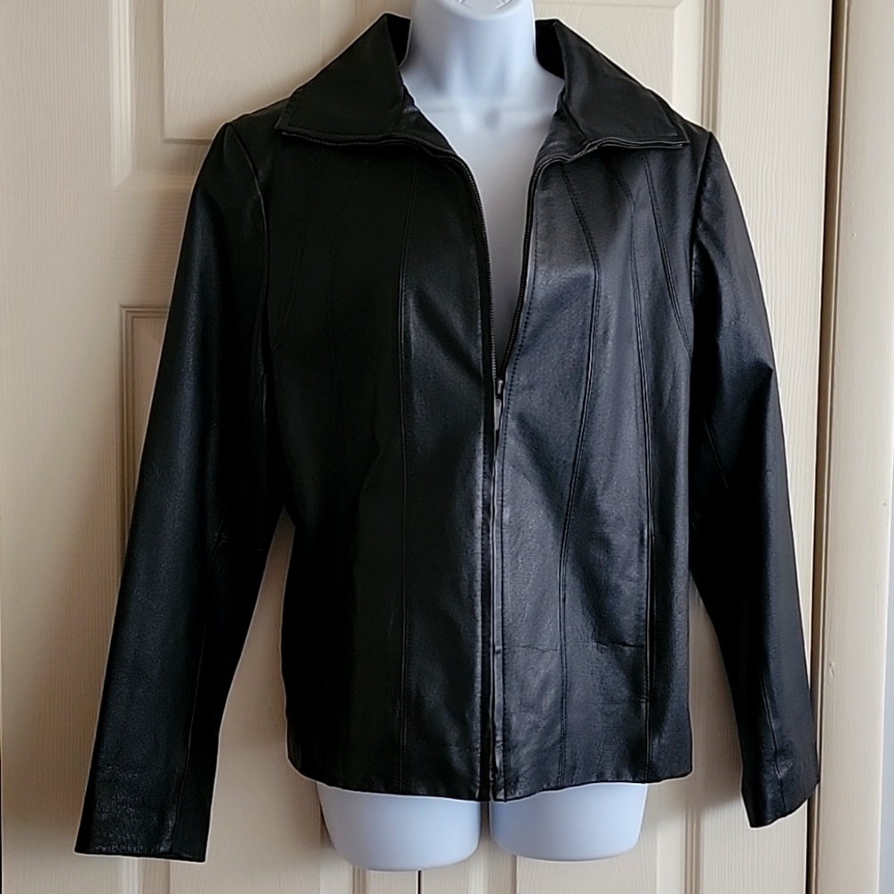 Leather blazer jacket